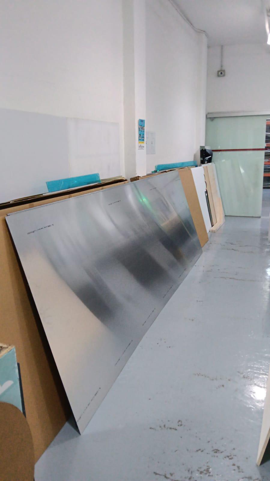 Aluminum composite sheets in our workshop
