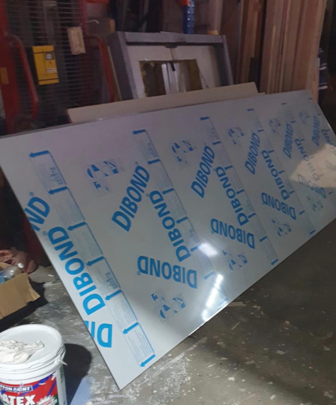 Aluminum composite panel in our workshop