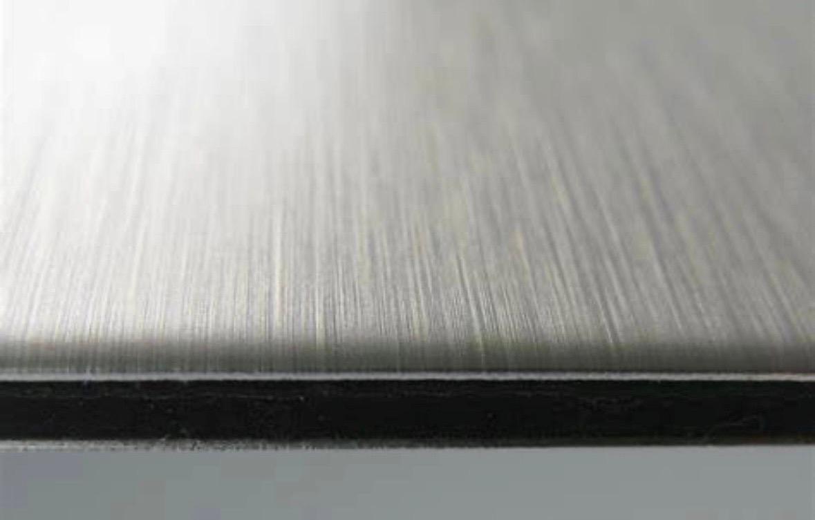 Aluminum composite panel cross-section