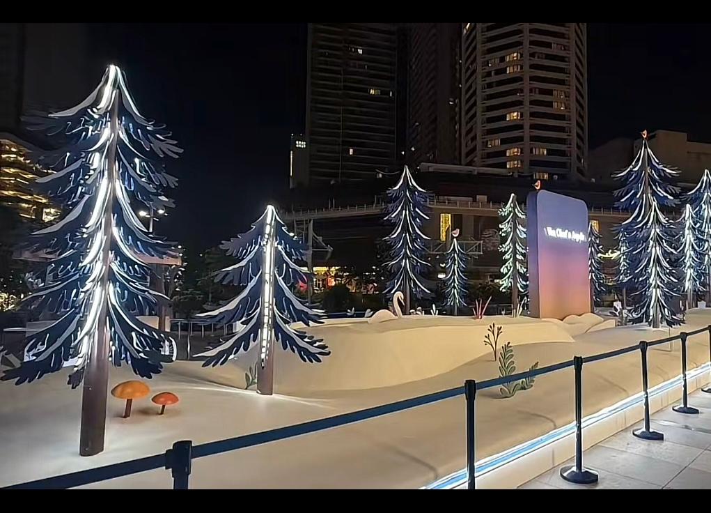 Festive LED display installation at Singapore shopping mall